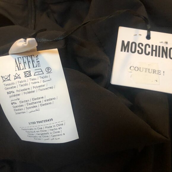 Moschino Black Front Bow-Detail Cocktail Dress - Picture 2 of 7